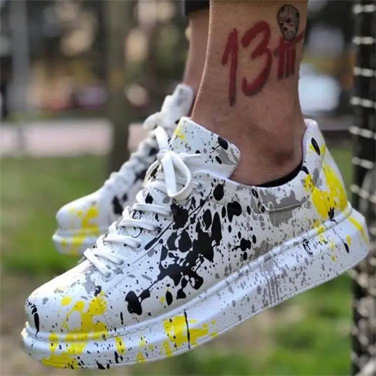 2021  Newest Fashion Women Men Casual Shoes Graffiti Canvas Sneakers Couple Shoes Outdoor Board Running Shoes