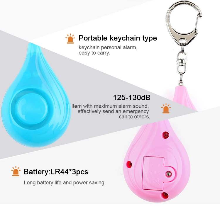 
Meinoe OEM manufactory personal self -defence panic button personal alarm with keychain 