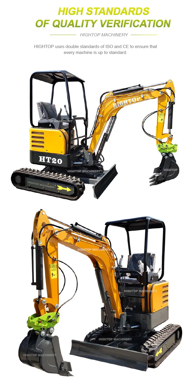 Chinese Cheap price yuchai Digger 2Ton Mini Excavator