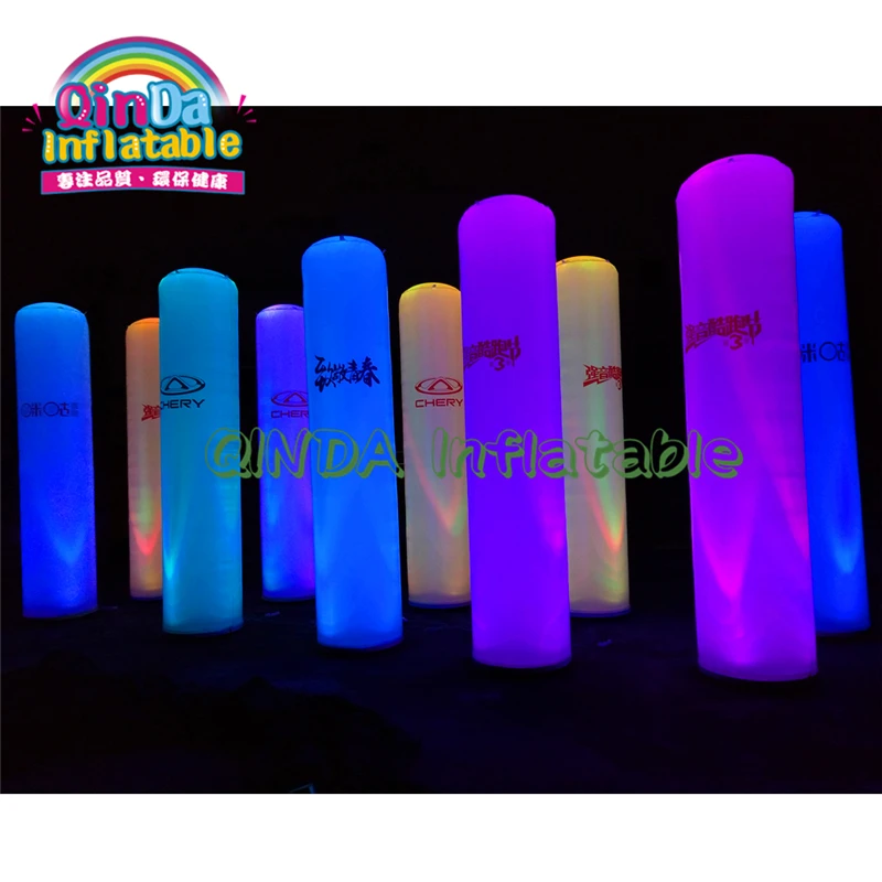 Inflatable Tube with LED Light Tusk Inflatable LED Bar Inflatable LED Pillar for Club Decoration