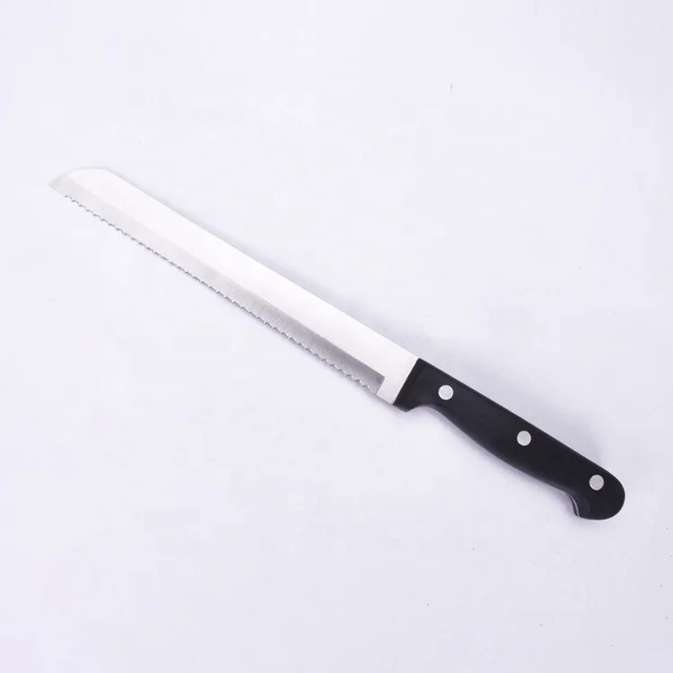 Abs Or Pom Handle With 3 Rivets Bread Knives Long Serrated Ham Slicer
