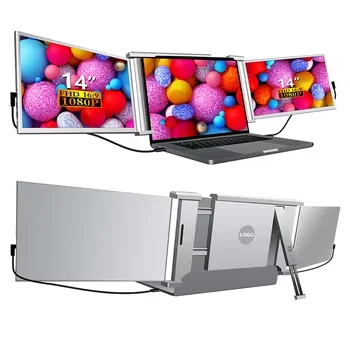 Triple Monitor 14 Inch Laptop Screen Extender - Plug & Play