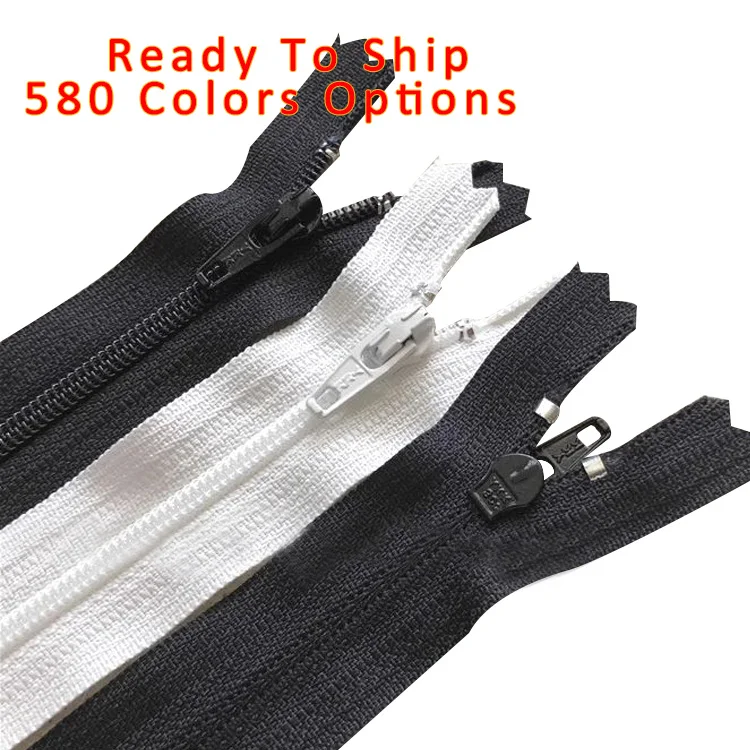 Ykk 18cm 3cc 580 Colors Automatic Lock Nylon Closed End Zipper For ...