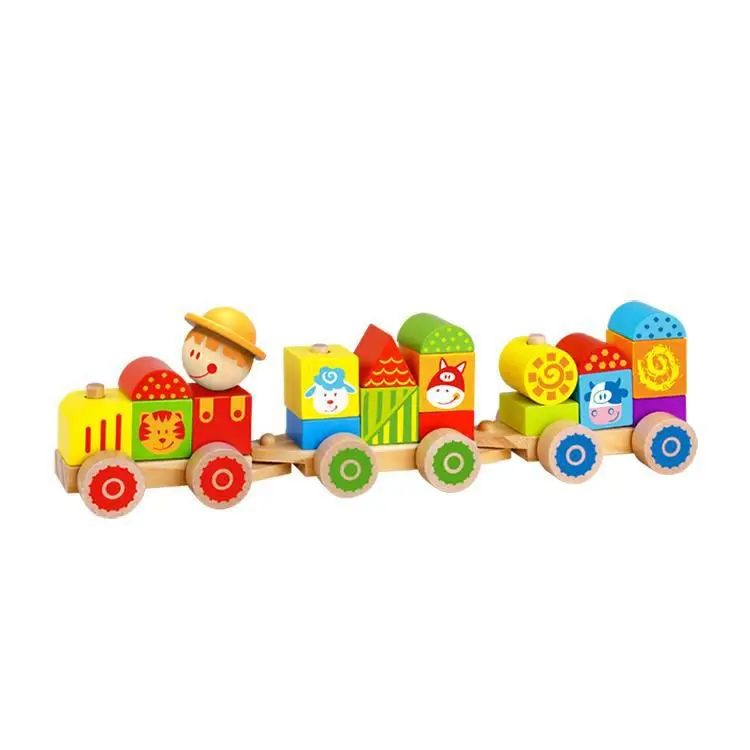 wooden stacking train