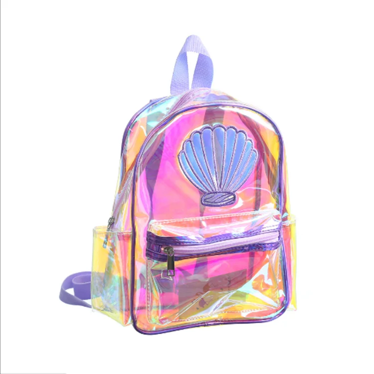 Newest Laser Transparent Jelly Backpack Colorful Waterproof Mermaid ...