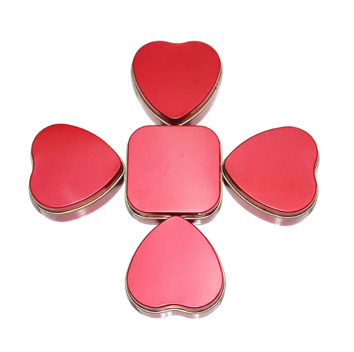 Heart Shape Candle Tins With Clear Pvc Window Top Lids Clear Window