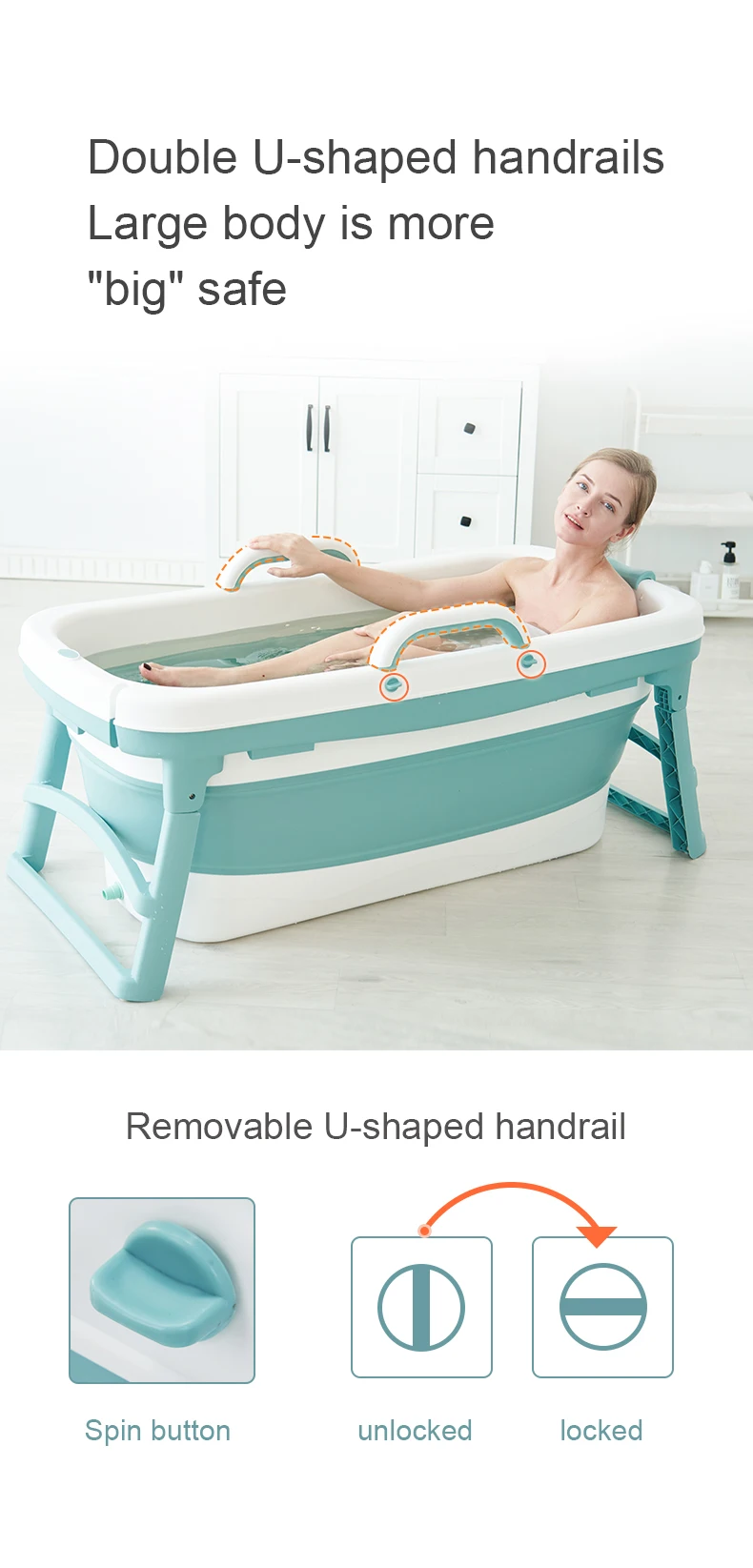 Bathboard Folding Bathtub For Sale / ObboMed Hb-1700 Folding Inflatable