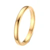 Simple 2MM Gold Silver Tungsten Carbide Rings Women Wedding Finger Rings Jewelry