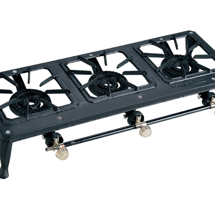 
cast iron of three gas burner 