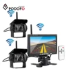 Podofo Wireless Backup Reversing Cameras + 7" Car Monitor With IR Night Vision Rear View Camera For RV Truck Trailer Bus