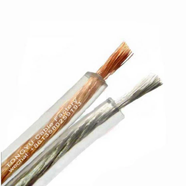 0.5mm Transparent Speaker Cable Gold Silver Speaker Wire 24awg Buy