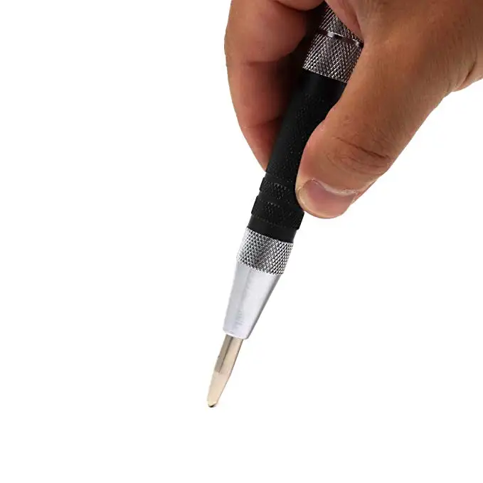 Free Shipping Super Strong Automatic Center Punch 6 Inch Black Steel