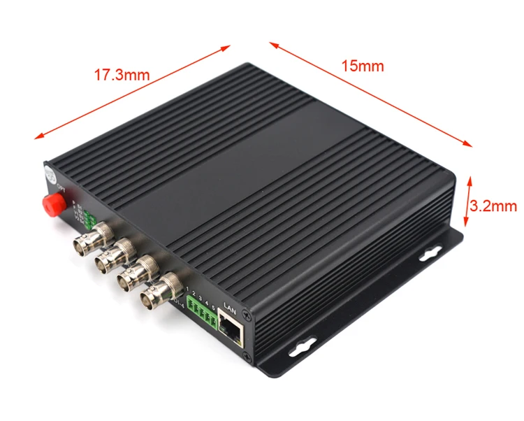 HD SDI Video/Audio/Ethernet/Data Fiber Optical Media Converters TX RX LC RS-485 