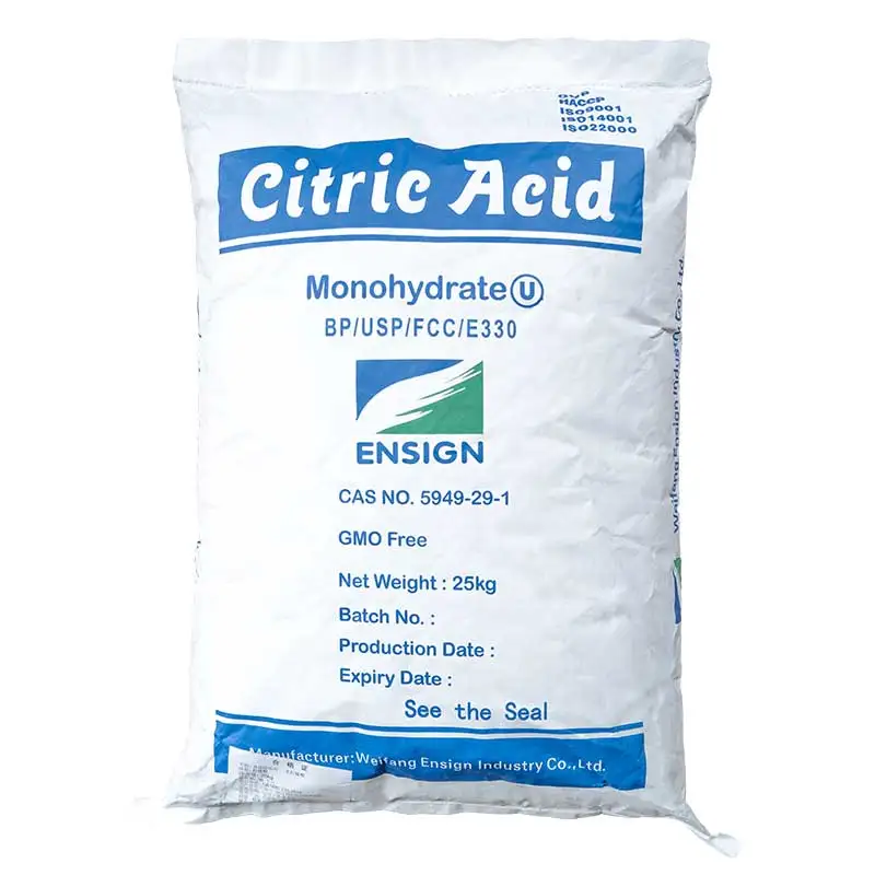 ttca/ensign wholesale citric acid monohydrate anhydrous 8-40 30