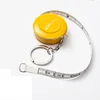 1.5M Promotional Plastic oval Fiberglass Mini Keychain sewing medical cloth tailor tape measure
