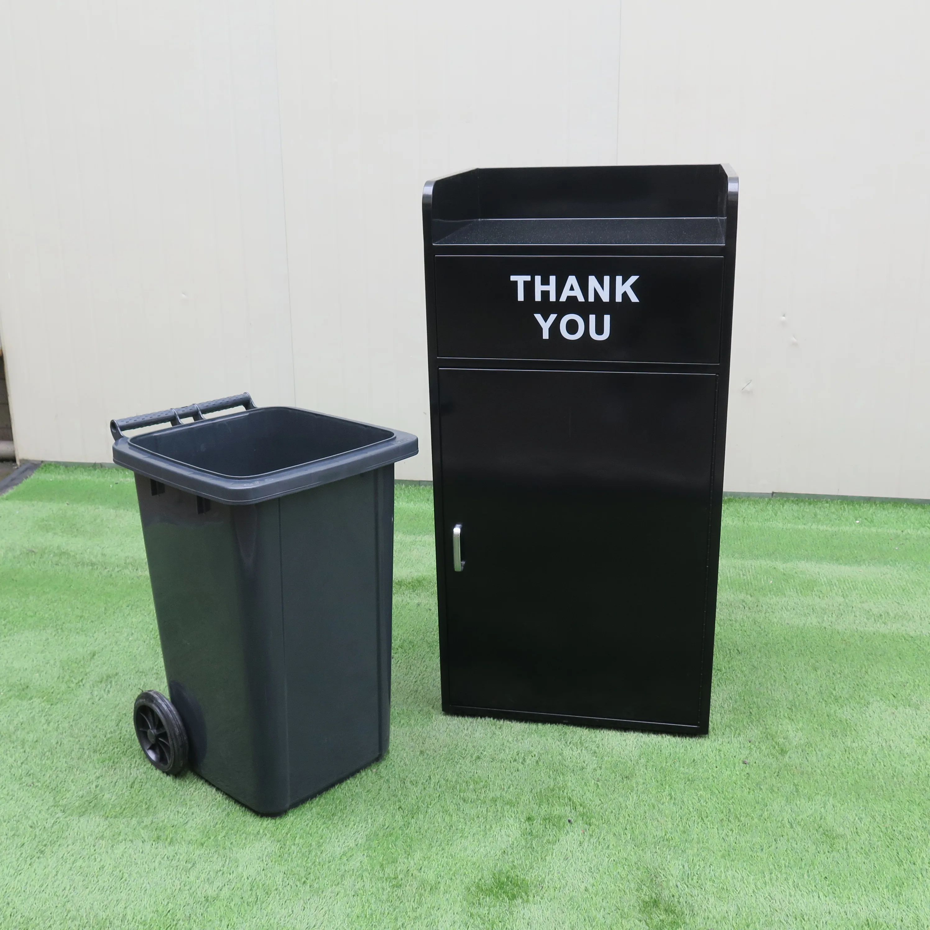 50 60 100 120 240l Outdoor Black Decorative Refuse Garbage Bin