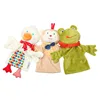 Cute cartoon animal hand puppet plush toy doll monkey frog duck appease towel