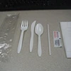 Single-time-use 2.5g bulk Poly Pro plastic tableware fork spoon knife soupspoon and spork