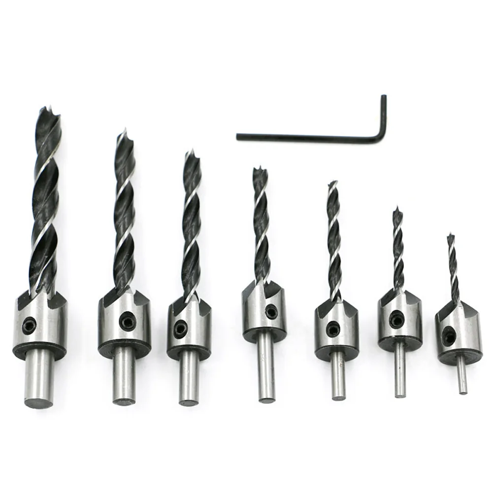 Adjustable Drill bit High Carbon Steel Woodworking Countersink Set High quality