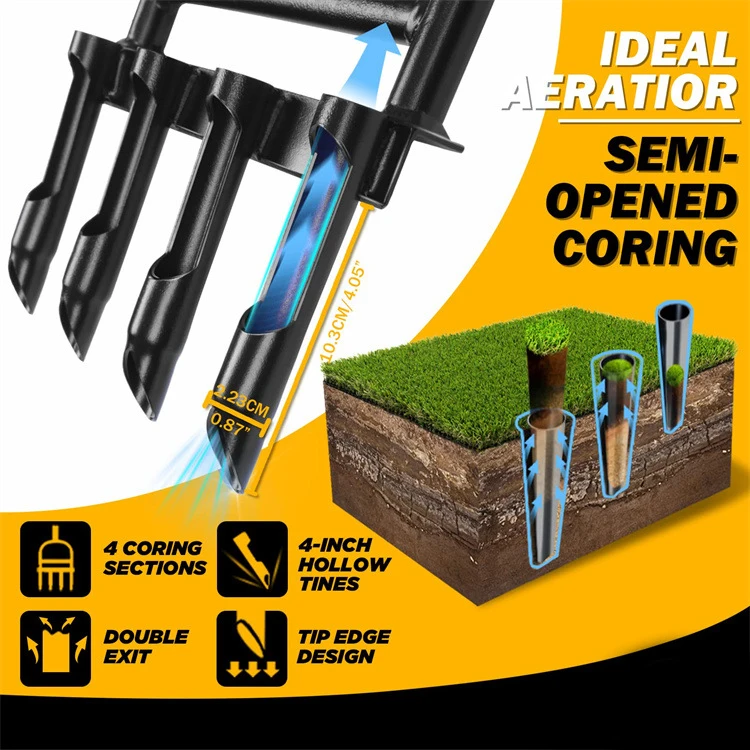 Thandle Heavy Duty Lawn Core Aerator With 2 Claws Lawn Manual Core