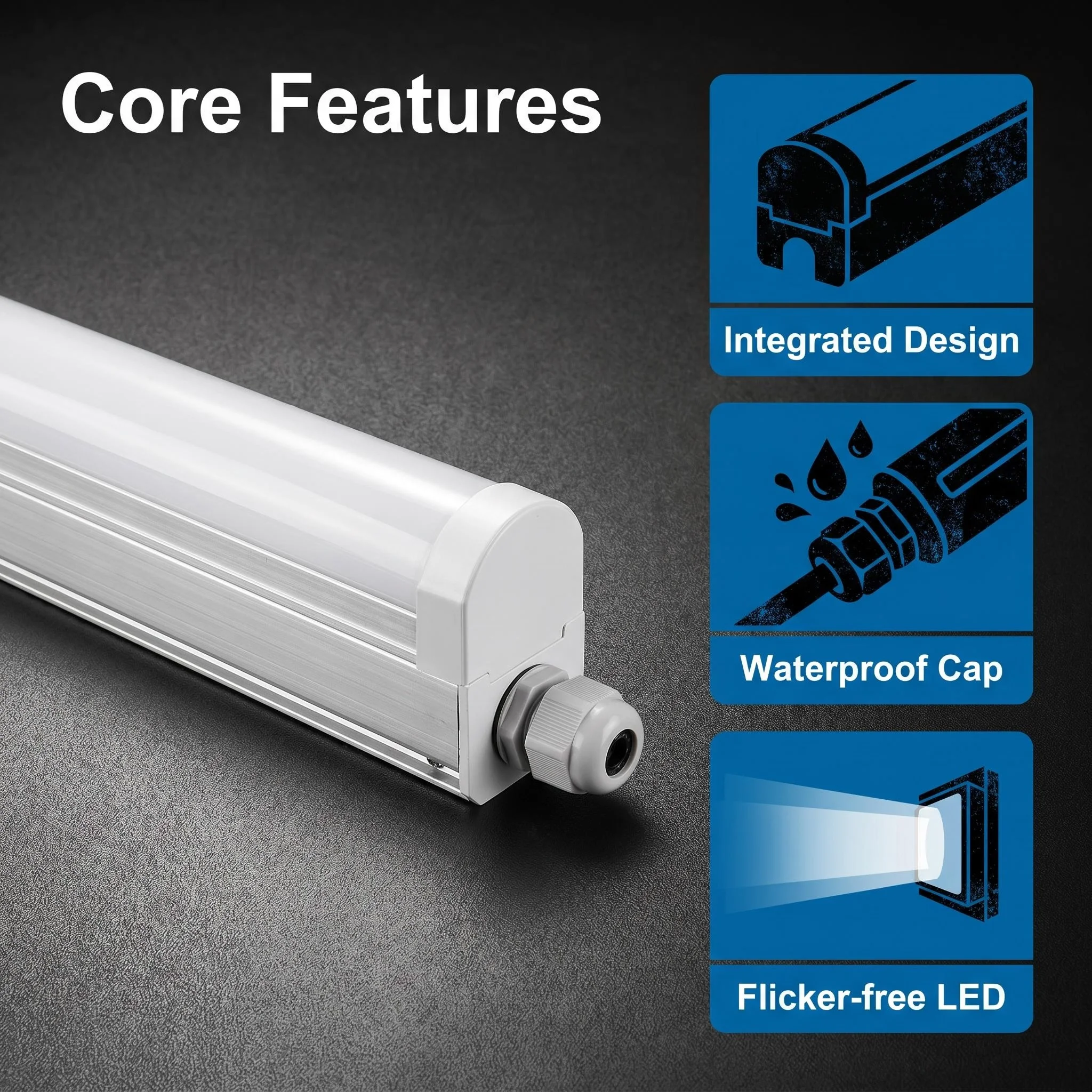 Lighting Fixture for Freezer, IP66, LED, 5-Year, Stainless - detail 6