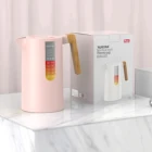 1.0L PICUS WOODEN HANDLE STAINLESS STEEL THERMOS INSULATED VACUUM JUG PERSONALIZED TEA POT COFFEE CARAFE NORDIC WATER JUG