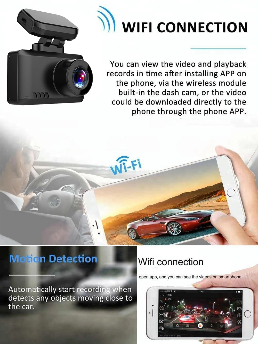 4k 1080p Dash Cam User Manual,Car Dvr Gps Wifi Camera,Android Ios