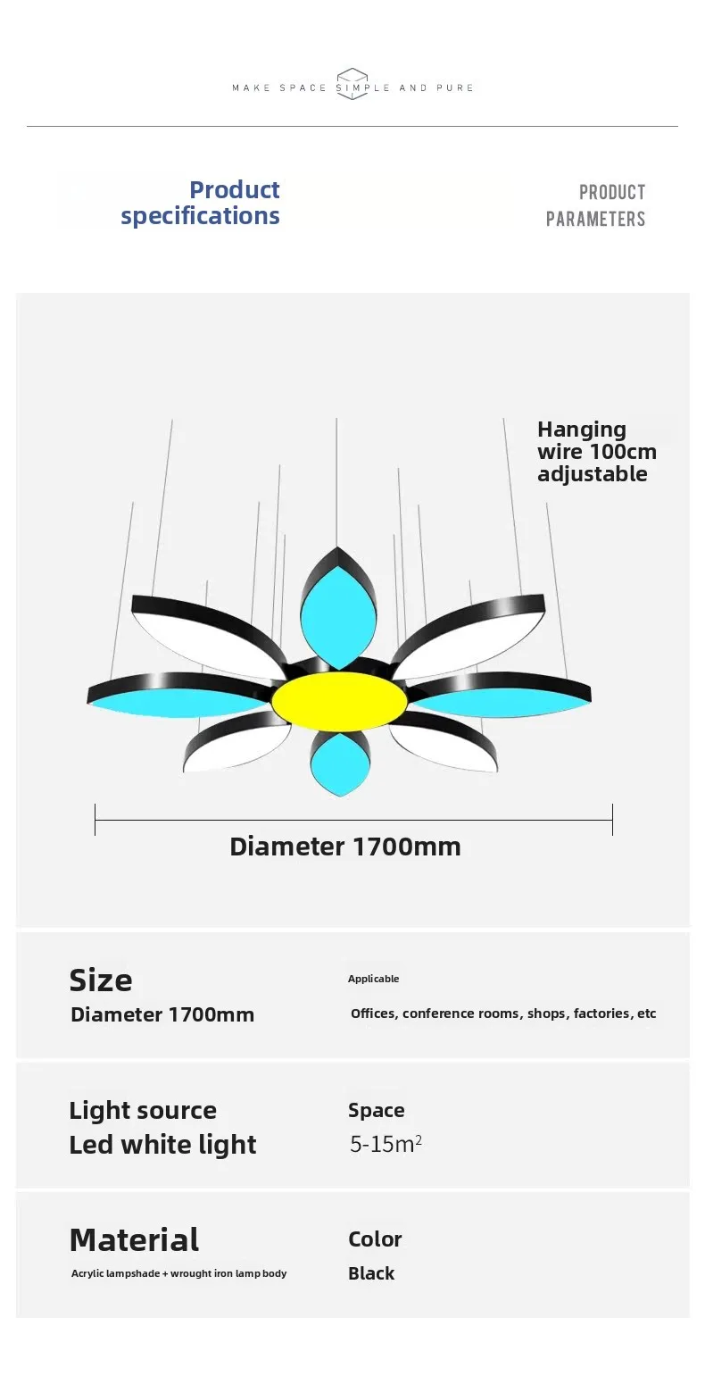 product led custom long acrylic office lights for large shopping malls supermarkets gyms offices with eye caring feature-9
