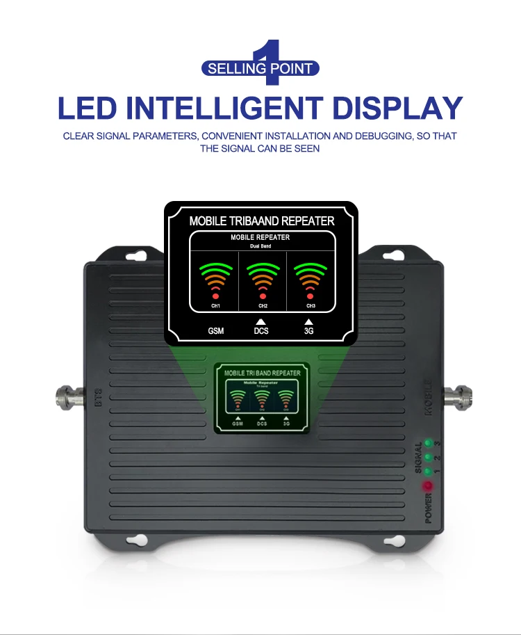 30dbm 900 1800 2100 Indoor Triband Mobile Phone Signal Intelligent