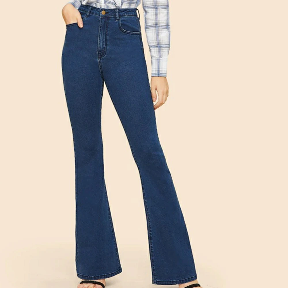 Pantalones Vaqueros Elásticos Para Mujer,Pantalón Acampanado,Para Mujer -  Buy Últimos Pantalones Vaqueros,Pantalones Acampanados Elásticos Para Mujer,Vaqueros  Para Mujer Product on Alibaba.com