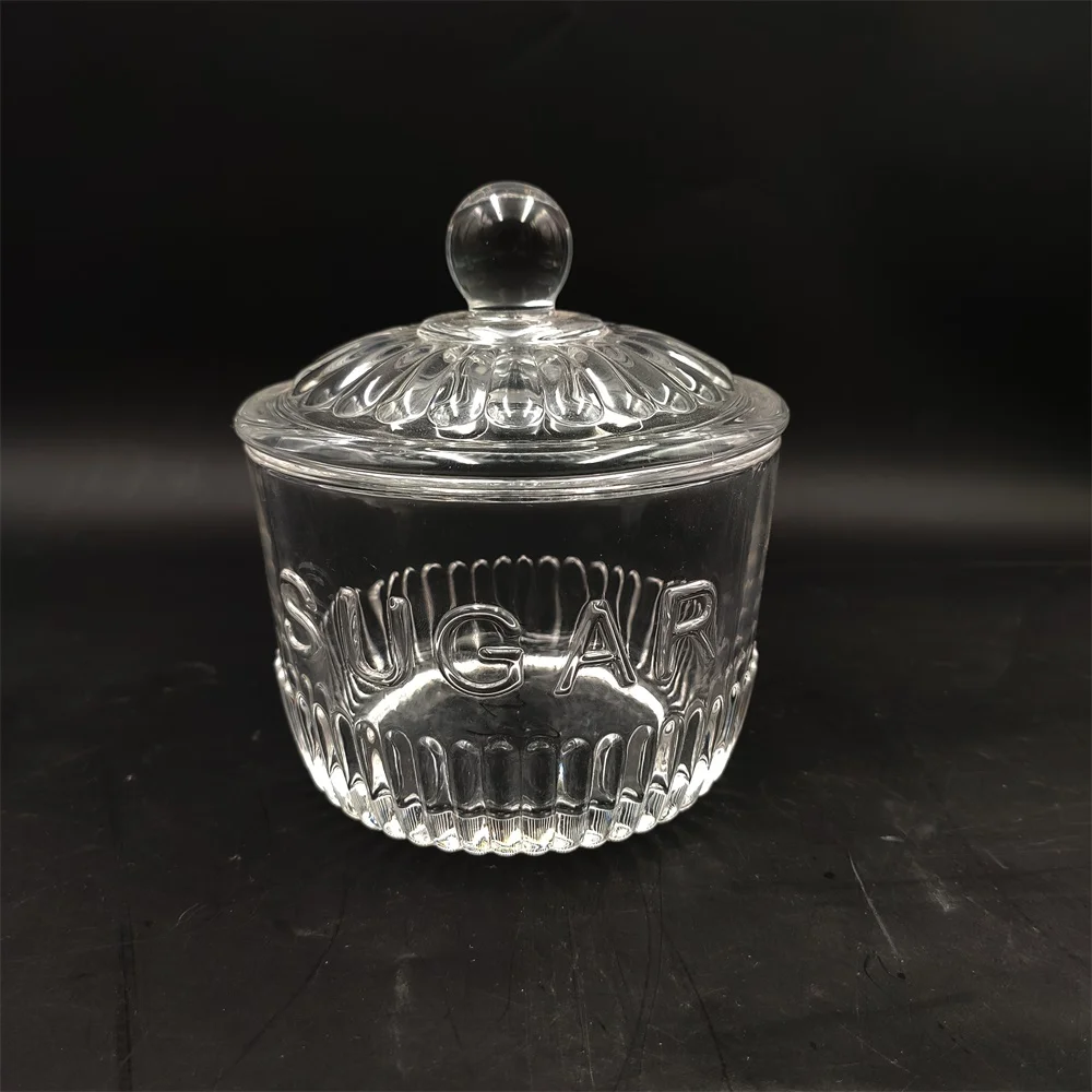 Hot Selling Crystal Glass Sugar Jar Candy Bowl With Lid Buy Glass