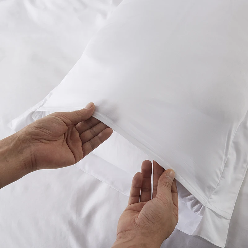 Townzi Hot Sale Luxury Wholesale Jacquard Weave White Plain 100% Cotton Beddings Hotel