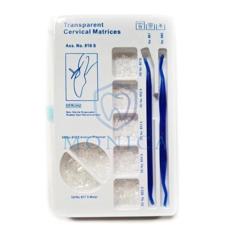 Dental Transparent Cervical Matrix Assorted Kit 275 Pcs Matrices