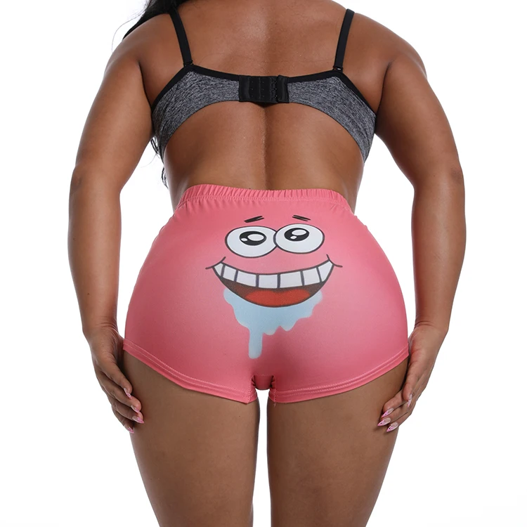 
Custom Design Candy Snicker Skittles Spandex Skittles Booty Scrunch Women Snack Shorts 