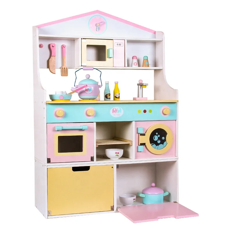 cocina madera niña