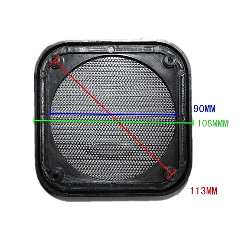 uxcell a17030300ux1159 4pcs 8 Inch Black Metal Car Speaker Horn Subwoofer Mesh Cover Protective Grill 4 Pack 