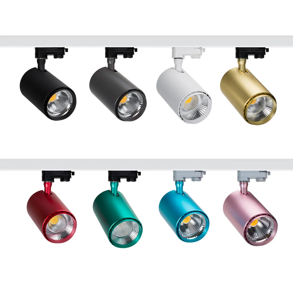 Colourful UGR10-17 flicker free 30W(10-50W) COB LED track light for clothes shops