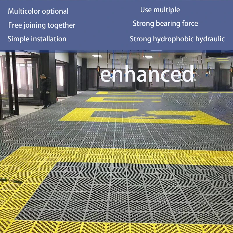 Car Wash Plastic Splicing Grille Board Straight Plug Groove Non Skid