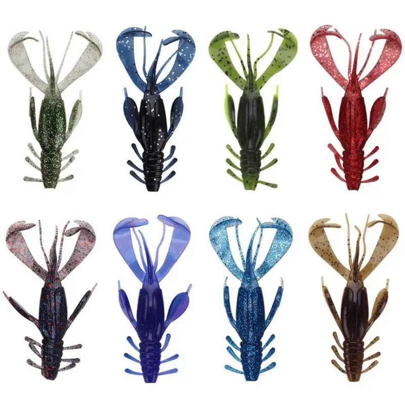 Robben 10cm 10g Soft Fishing Lure Sequin Lobster Simulation Shrimp