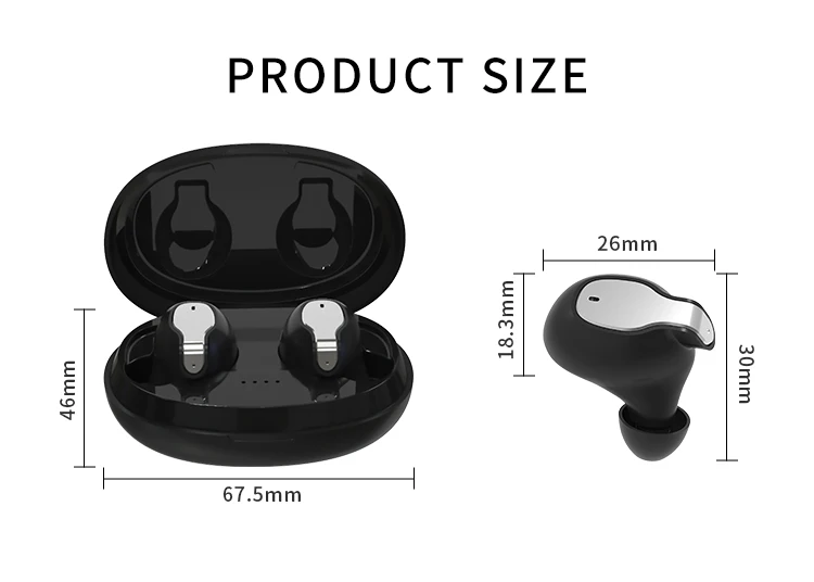 Customizable Logo Mini In Ear Wireless Bluetooths Headphone Earphones - ANKUX.COM