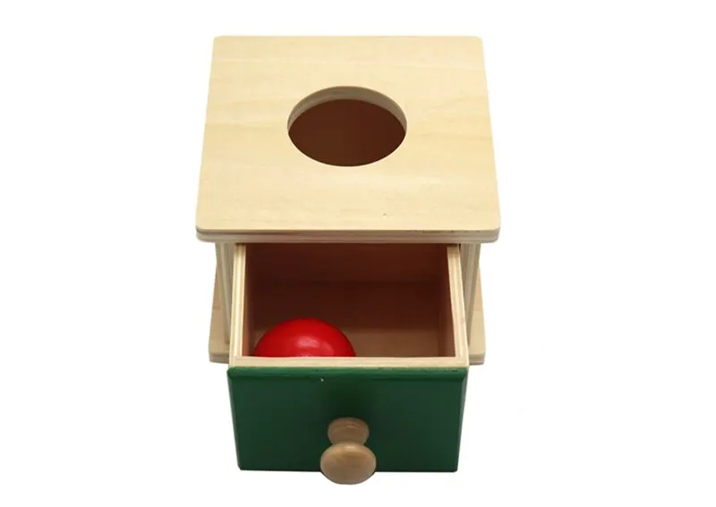 Wooden Montessori color shape sensory toy teaching aids drawer box shape pairing puzzle game educational toys preschool children