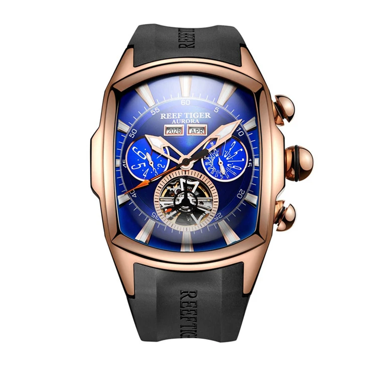 Luxury Men's Watch - REEF TIGER RGA3069 Blue Dial Mechanical