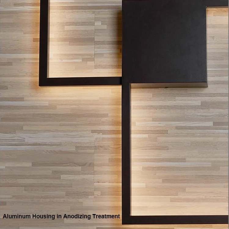 Modern LED linear decorative square aluminum led wall light