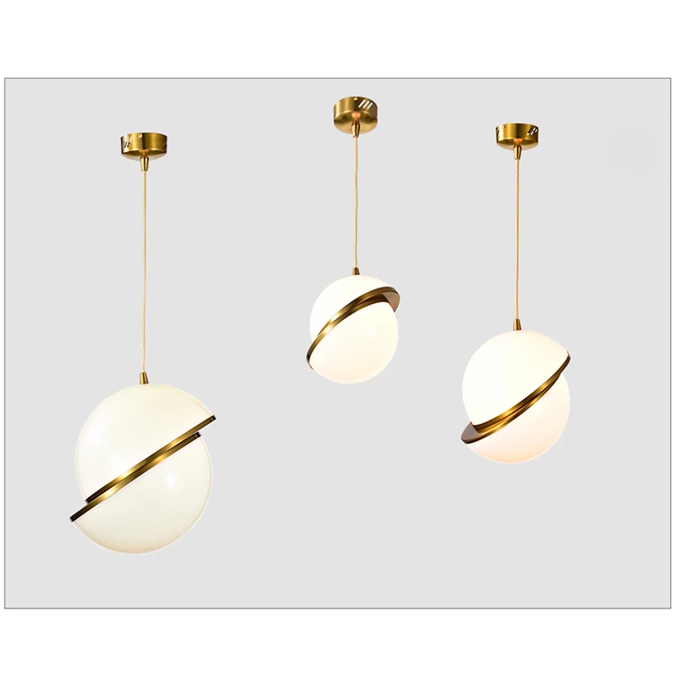 Smart design LED sphere light steel and PC ball pendant light ceiling E27 hanging light ceiling