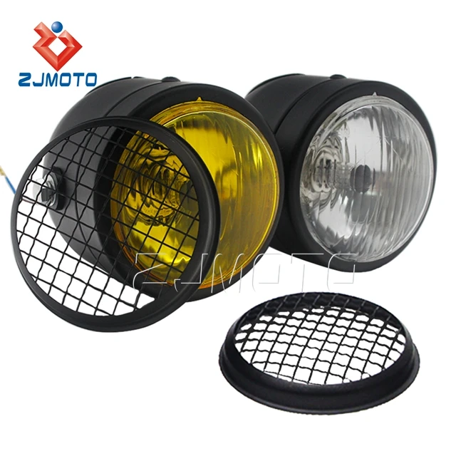 Universal Front Headlamp Motorcycle Double Headlight Twins Dual