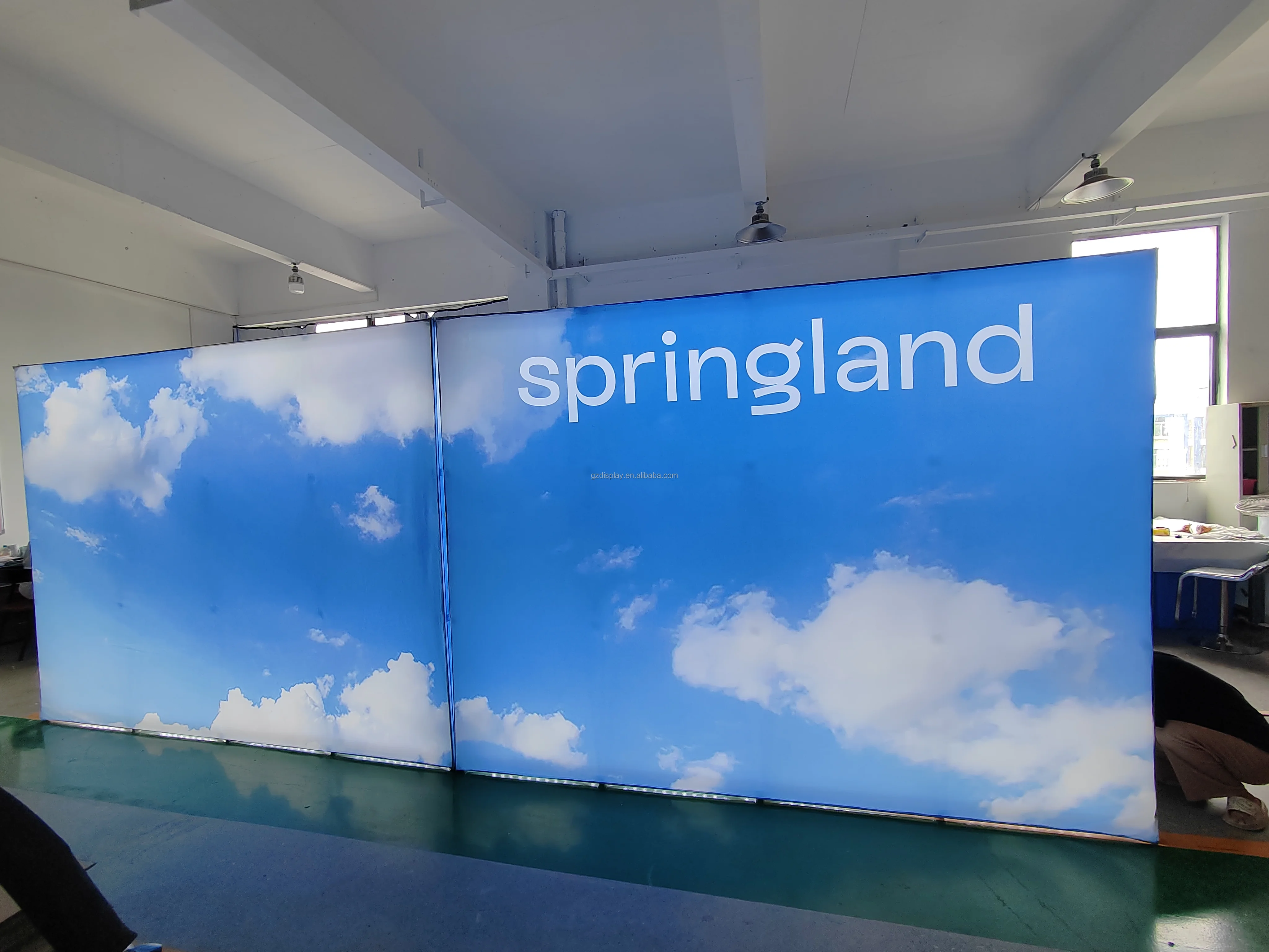 Customized Printing of Trade Exhibition Booths, Portable Exhibition Booth Display with LED Background Exhibition Light Boxes H09bee5aedca1455cb32d572e0ff77352s
