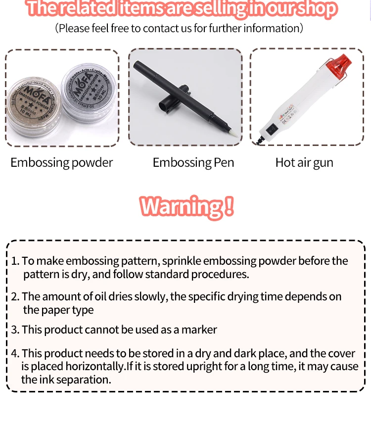 Nice Shiny Effect With Embossing Powder Black Embossing Pen Buy