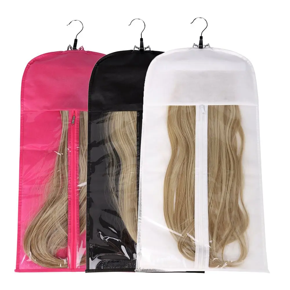 Customized Logo High Quality Wig Bag Hair Extensions Packing Bag Pvc