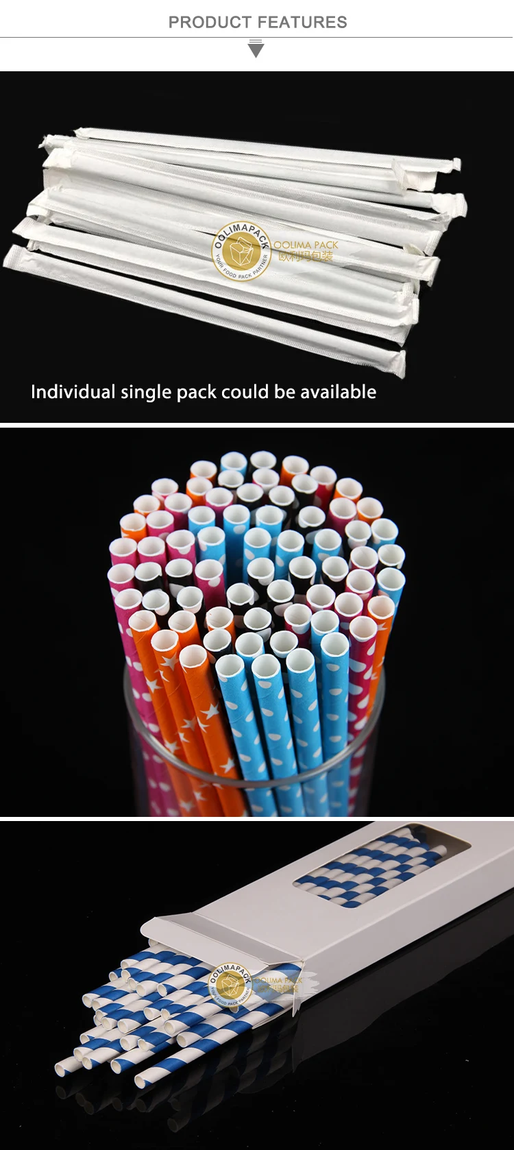 Biodegradable Paper Drinking Straw Recycled Disposable Individually Packaged Paper Straw Buy
