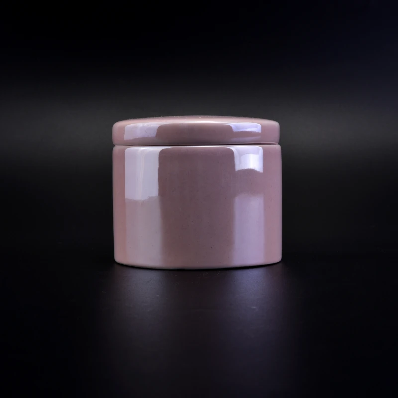4oz Pearl Glazed Ceramic Candle Jar with Ceramic Lid Wholesales
